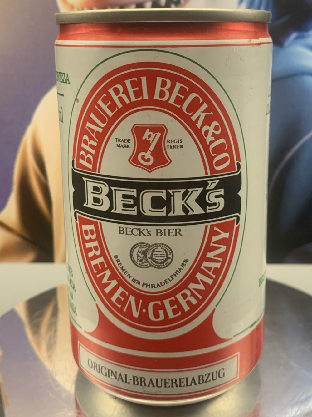Vintage Beer Can Beck's Beer Brauerei Beck & Co Empty Aluminum Can Germany